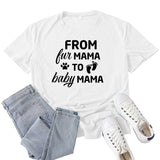 Boy Mama T Shirt Mama to Baby Mama Letter Printed T-shirt