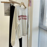 Diana Harvard Sweatshirt Letter Print Sweatshirt