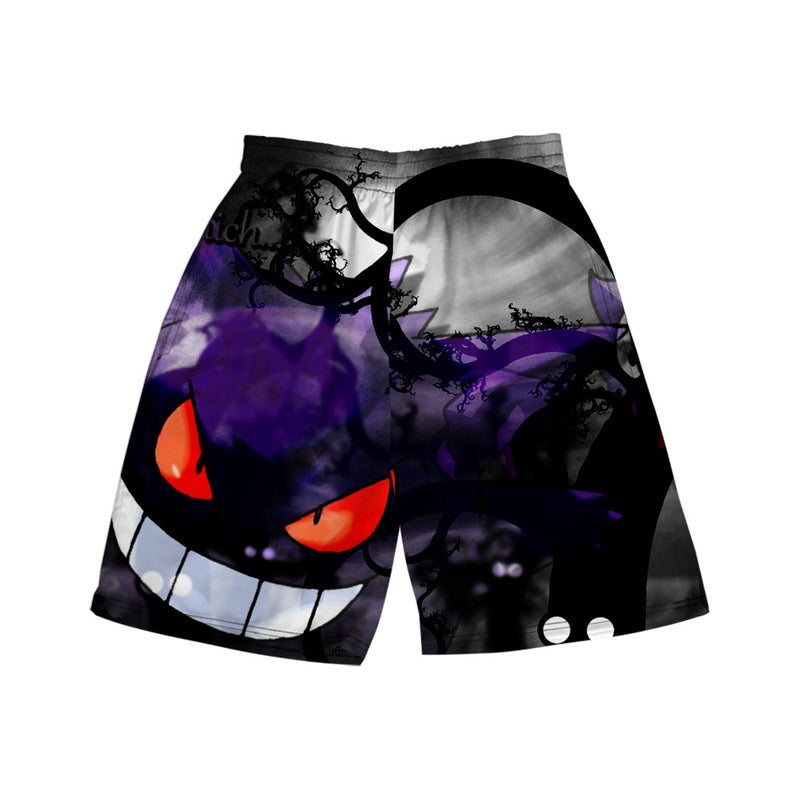 Men and Women Pokemon Pikachu Pant Pokémon Haunter Men's Tether Shorts