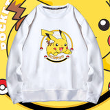 Men and Women Pokemon Pikachu Hoodie Anime Pikachu round Neck Pullover