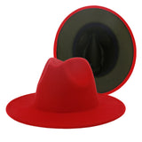 Walter White Fedora Woolen Hat Double-Sided Felt Hat Autumn Winter Retro Fedora Hat