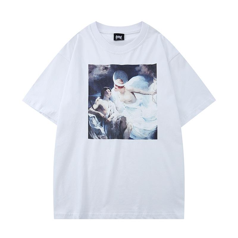 Revenge T Shirt Revenge Paradise Print Short Sleeve High Street Men and Women BF Loose Fog Couple Hip Hop T-shirt