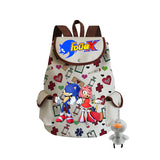Sonic Backpack Hedgehog Sonic Backpack Cute Pattern Drawstring Backpack