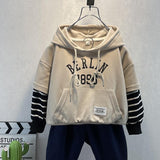 Toddler Boys Sweater Boy's Hoody Spring and Autumn Clothes Children Fake Two Pieces