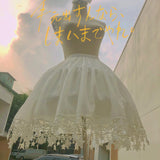 Gothic Lolita Harajuku Style Clothing Lolita Adjustable Fish Bone Bustle Violence Slip Dress Solid Color Crinoline