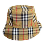 Vintage Check Baseball Cap Big Brim Female Dome