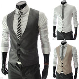 Tuxedo Vests Men Suit Vest Spring Solid Color Men's Vest