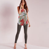 Women Plus Size Tops Summer Sleeveless Loose Printed Bottoming Vest T-shirt