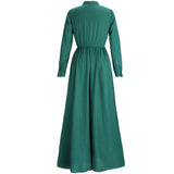 Women Plus Size Maxi Dresses Chiffon Big Swing Green Mop Dress