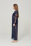 Women Dresses Embroidered Bell Sleeve Holiday Dress