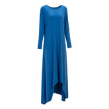 Women Plus Size Maxi Dresses Spring and Autumn Fashion Solid Color Loose Long Dress