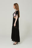 Summer Embroidered See-through Waist Split Expansion Skirt Dress
