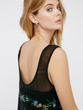 Women Vest Dress Summer Sleeveless Sequined See-through Backless