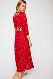 Women Dresses Spring and Summer Small Pepper Embroidered Dress Long Skirt