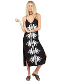 Bohemian Flower Embroidered Suspender Dress