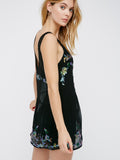 Women Vest Dress Summer Sleeveless Sequined See-through Backless