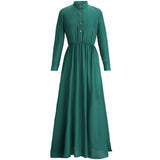 Women Plus Size Maxi Dresses Chiffon Big Swing Green Mop Dress