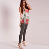 Women Plus Size Tops Summer Sleeveless Loose Printed Bottoming Vest T-shirt