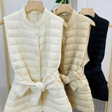 Women Winter Coats Puffer down Vest Autumn and Winter Vest Slim Vest
