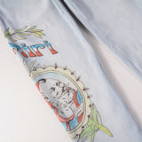Amiri Jeans Casual Hip Hop Wash Splash-Ink Painted Slim Jeans Casual Fashionable 863