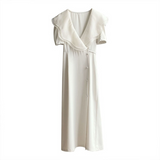 Kim Kardashian Marilyn Monroe Dress Summer French Style V-neck Dress Chiffon Dress