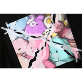 Men's T Shirt Summer Casual Tops Cartoon Bear Printed Short Sleeve T-shirt Men's I round Neck Half Sleeve Street Fashion Loose Half Sleeve