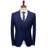 Seersucker Suit Leisure Suits For Men Coat Two-Piece Set