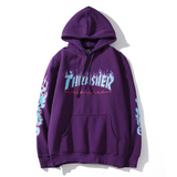 Thrasher Hoodie Autumn and Winter Flame Men and Women Casual Hooded Coat
