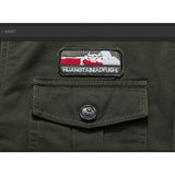 Men Fit Bomber Jacket Windbreaker Moto Street Coat Men's Jacket Autumn Jacket Solid Color Badge Casual Cargo Pants