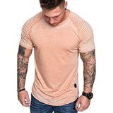 Tactics Style T Shirt for Men Men Casual Solid Color T-shirt Casual Sports Fashion Short Sleeve T-shirt