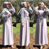Women Plus Size Dresses Fashionable Sequins Patchwork Loose Long Dress