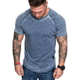 Tactics Style T Shirt for Men Men Casual Solid Color T-shirt Casual Sports Fashion Short Sleeve T-shirt