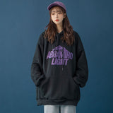 Slogan Graphic Hoodie Loose Long Sleeve Top