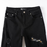 Amiri Jeans Casual Hip Hop Wash Splash-Ink Painted Slim Jeans Casual Fashionable 862