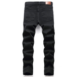 J Shaped Jeans Men's Motorcycle Men's Personality Pleated Slim Stretch Camouflage