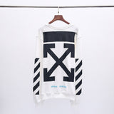 Off White Sweatshirts Long Sleeve Round Neck Neck Sweater Ow Large Size Loose Terry Round Neck Pullover