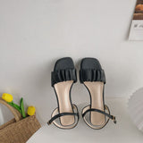 Nude Chunky Heel Casual Sandals