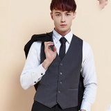 Tuxedo Vests Spring and Autumn Vest Men's Suit Vest Vest Business Leisure Professional Formal Wear