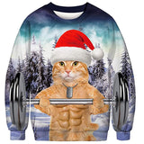 Black Christmas Sweater Vertical Stripes 3D Printed Sweater