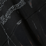 Present Hoodie Doberman Pinscher Vintage Print Distressed Sweater