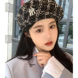Yankee and Dogers Bucket Hat Autumn Beret Jacquard Woven Plaid Embroidery Vintage Painter Hat