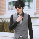 Tuxedo Vests Autumn Men's Suit Vest Male Business Casual Suit