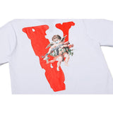 Vlone Printed Popular ShortSleeved Men and Women Couple Tshirt