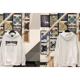 Thrasher Hoodie Loose Hooded Sweater for Men and Women Autumn