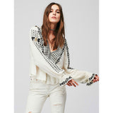 Women Dresses V-neck Embroidered Floral Flared Shirt