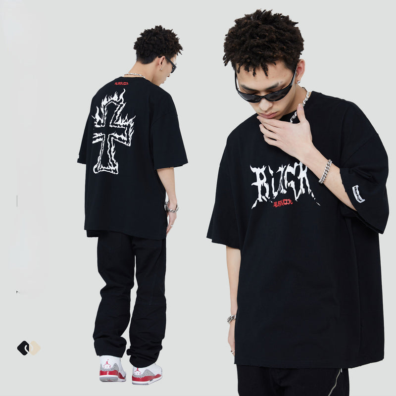 Blackair T Shirt Summer Short Sleeve Retro Casual T-shirt