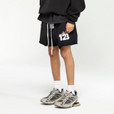 Rrr123 Shorts Logo Printing Elastic Cord Loose Shorts Cropped Pants