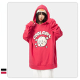 Slogan Graphic Hoodie Cute Loose Three-Dimensional Decoration Affixed Cloth Embroidered Coat