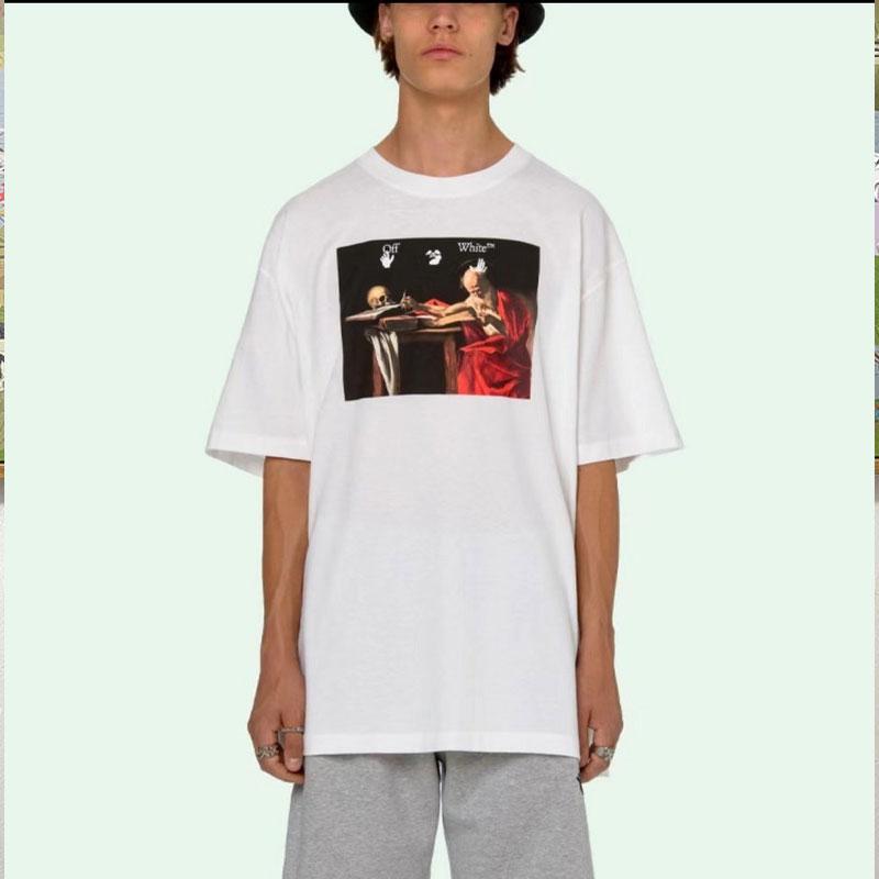 Off White T Shirt Arrow Casual Printed Men's Women's ShortSleeved Tshirt Cotton Fashion Owt