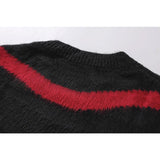 Off White Sweater Ow Arrow Round Neck Knitted Sweater Large Size Retro Sports Men's Clothing Owt